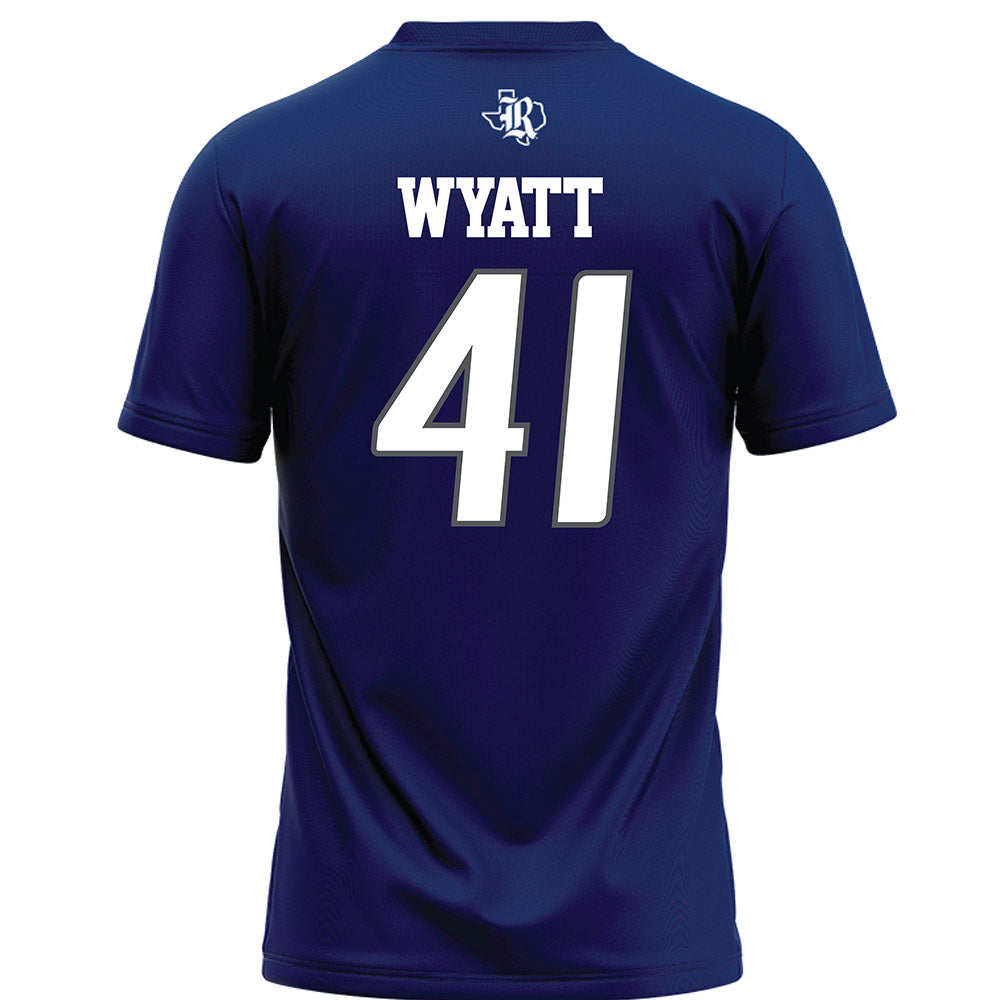 Rice - NCAA Football : Plae Wyatt - Navy Blue Jersey