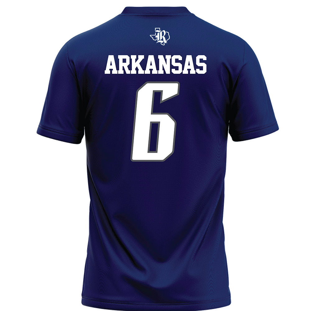 Rice - NCAA Football : DJ Arkansas - Navy Blue Jersey