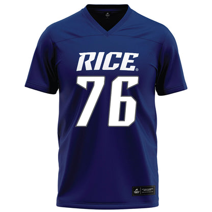 Rice - NCAA Football : John Long - Navy Blue Jersey