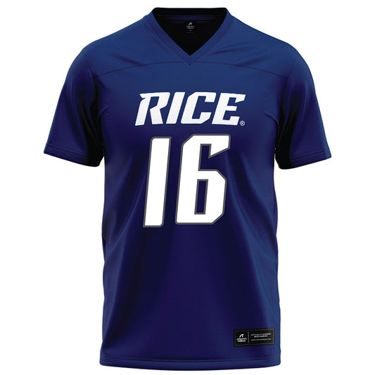 Rice - NCAA Football : Chibuikem Nwajuaku - Navy Blue Jersey