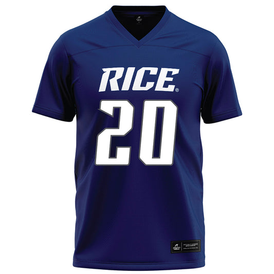 Rice - NCAA Football : Daelen Alexander - Navy Blue Jersey