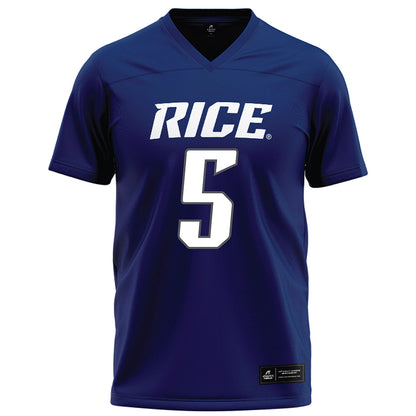 Rice - NCAA Football : Ari Broussard - Navy Blue Jersey
