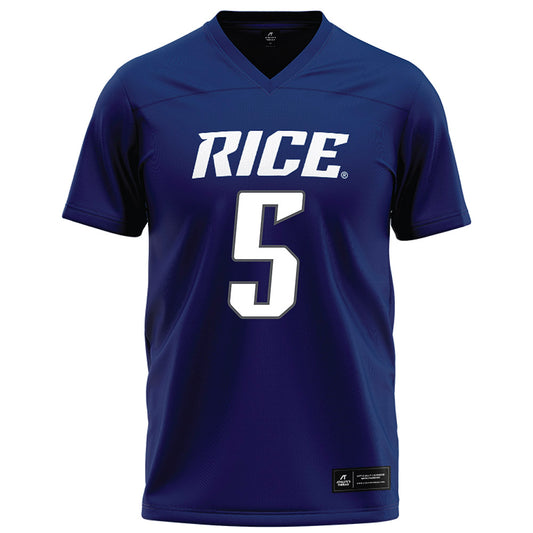 Rice - NCAA Football : Chike Anigbogu - Navy Blue Jersey