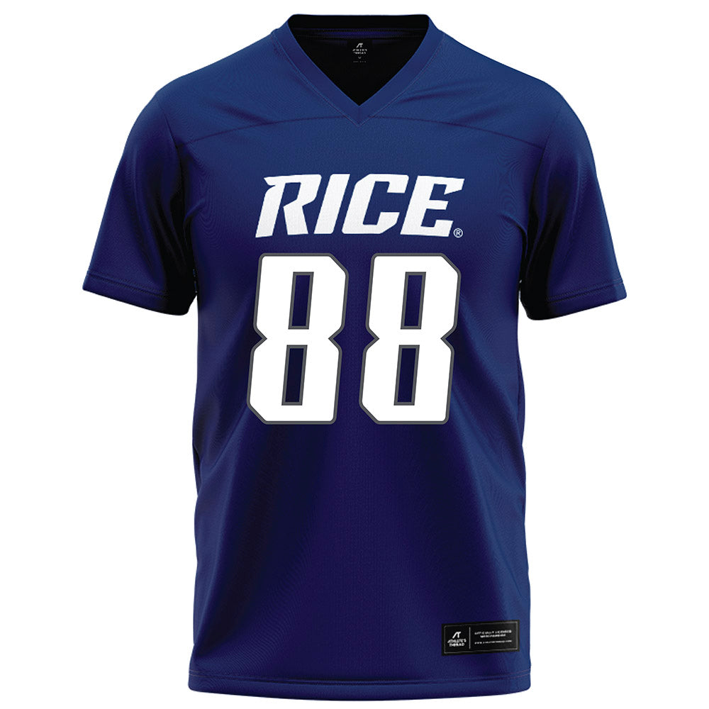 Rice - NCAA Football : Jaggar Hebeisen - Navy Blue Jersey