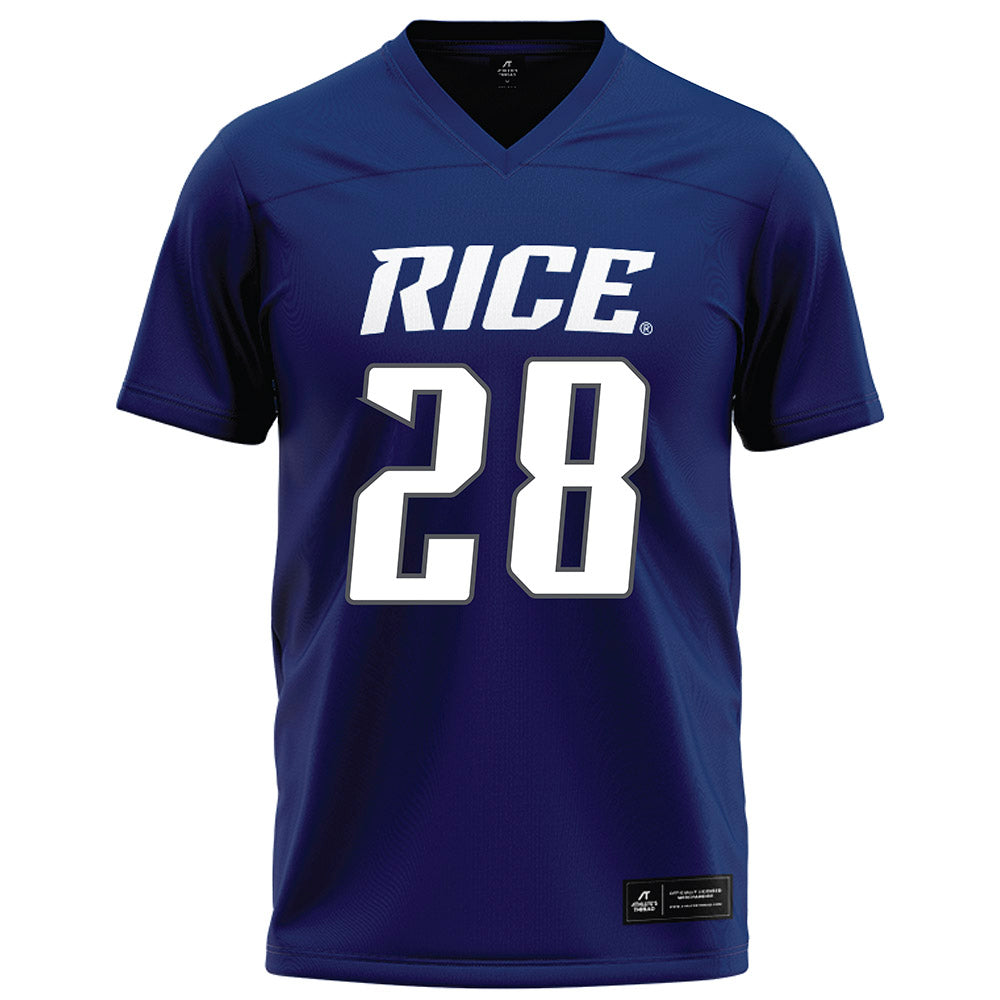 Rice - NCAA Football : Shepherd Bowling - Navy Blue Jersey