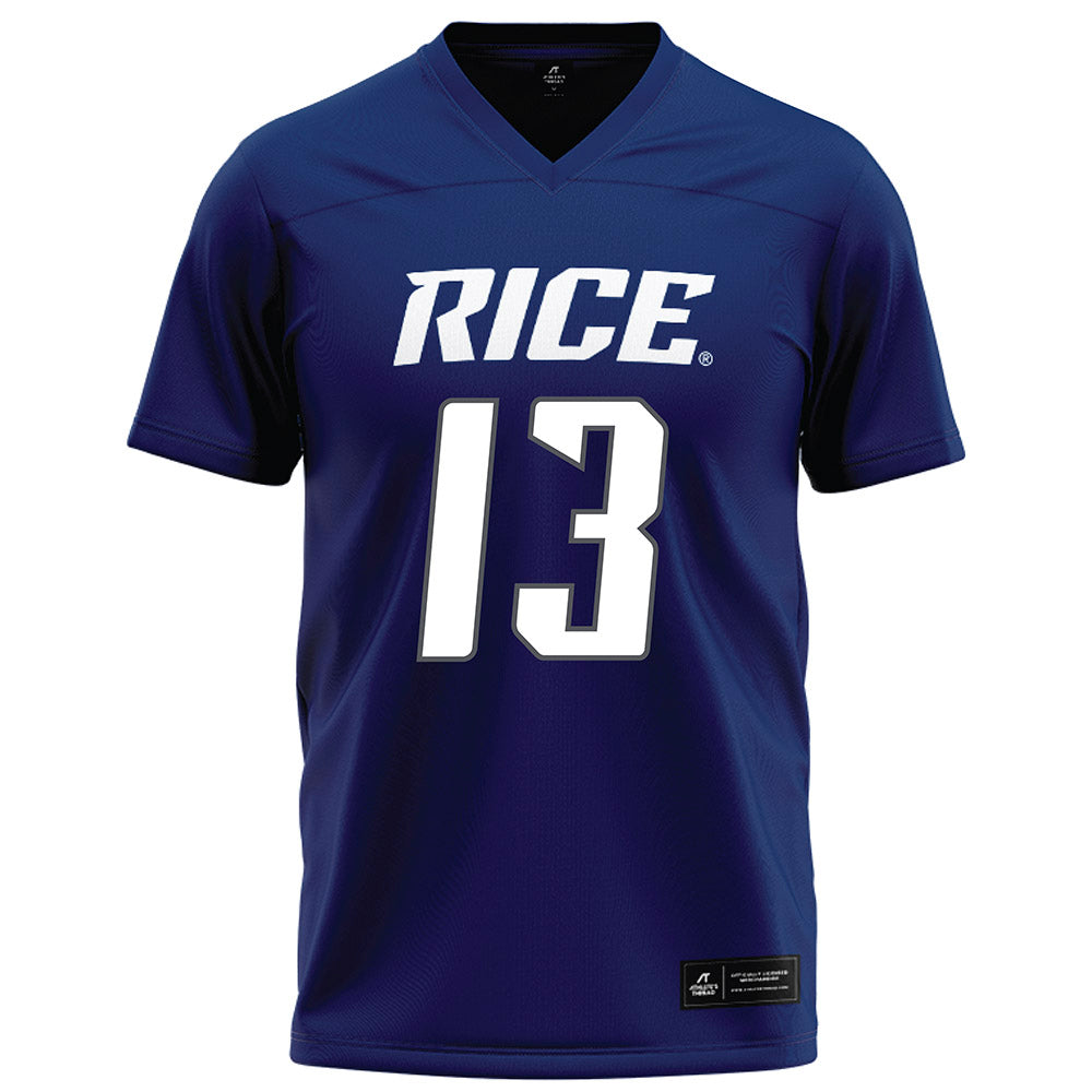 Rice - NCAA Football : Christian Edgar - Navy Blue Jersey