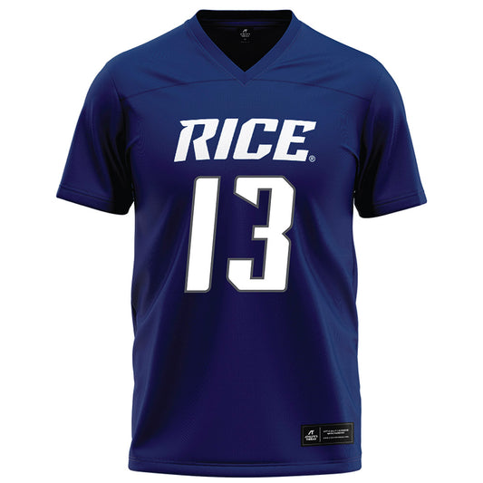 Rice - NCAA Football : Christian Edgar - Navy Blue Jersey