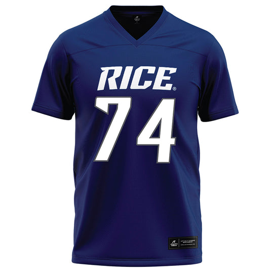 Rice - NCAA Football : Brad Baur - Navy Blue Jersey