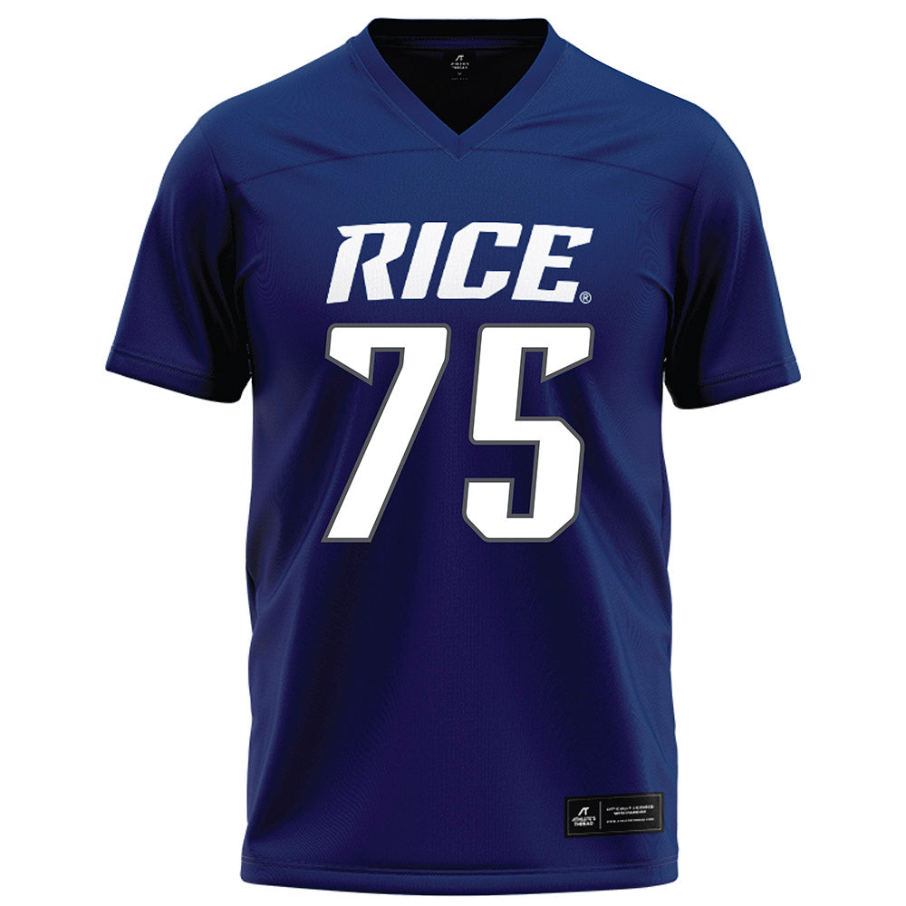 Rice - NCAA Football : Blake Boenisch - Navy Blue Jersey