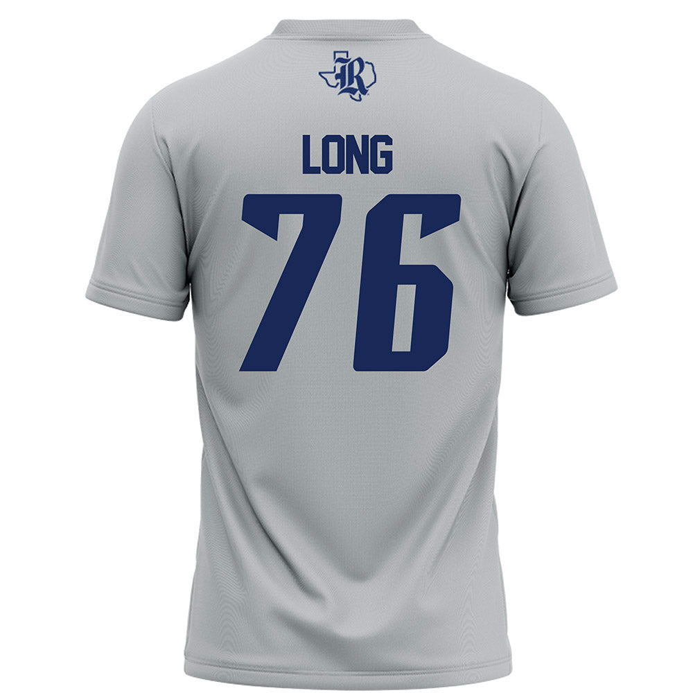 Rice - NCAA Football : John Long - Mid Grey AAC Jersey