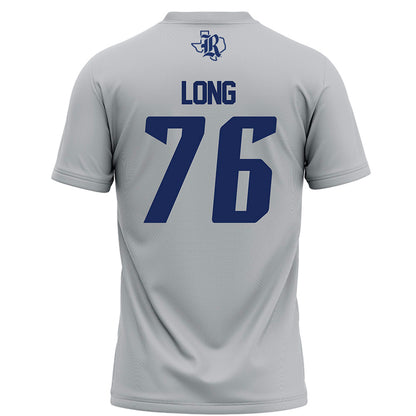 Rice - NCAA Football : John Long - Mid Grey AAC Jersey