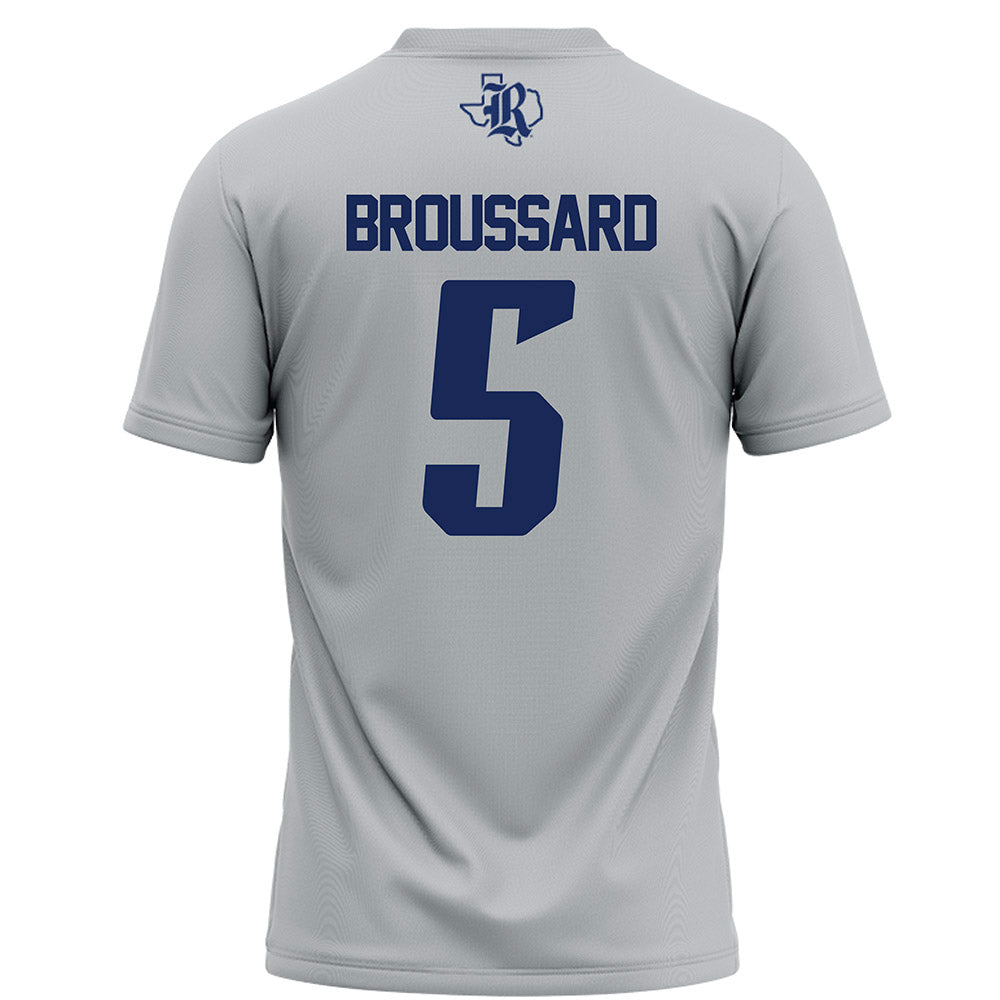 Rice - NCAA Football : Ari Broussard - Mid Grey AAC Jersey