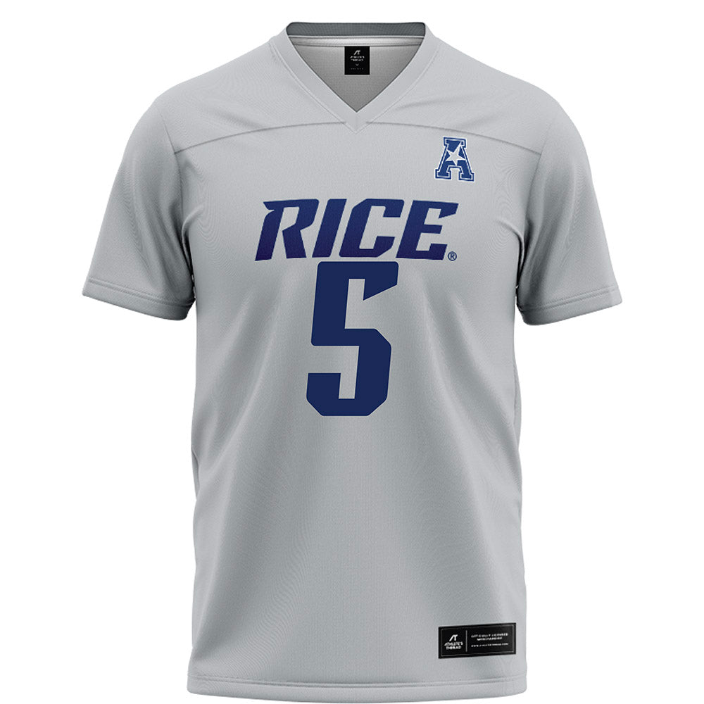 Rice - NCAA Football : Chike Anigbogu - Mid Grey AAC Jersey