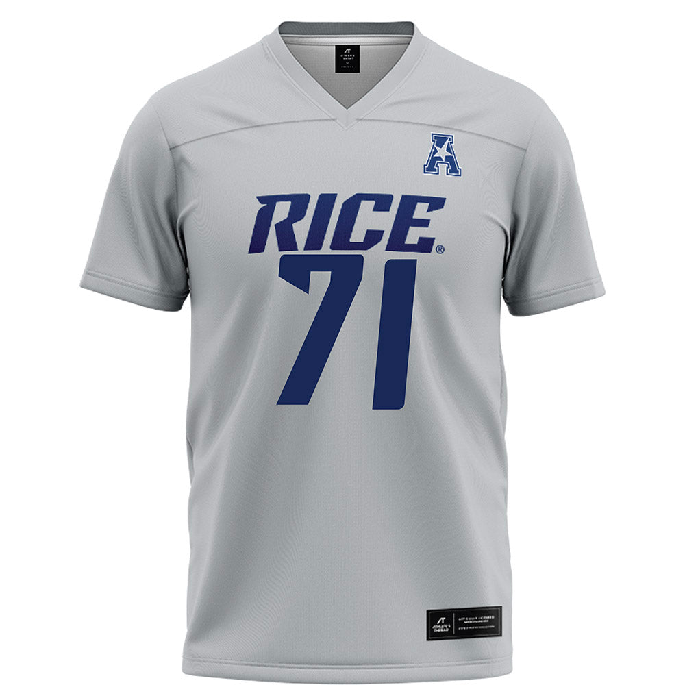 Rice - NCAA Football : Clay Servin - Mid Grey AAC Jersey