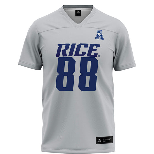 Rice - NCAA Football : Jaggar Hebeisen - Mid Grey AAC Jersey