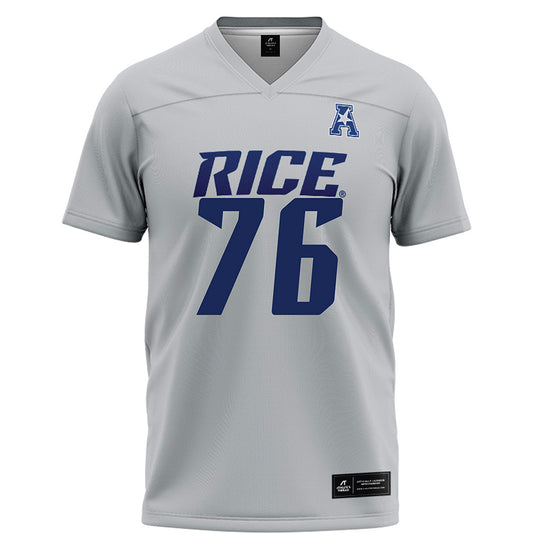 Rice - NCAA Football : John Long - Mid Grey AAC Jersey