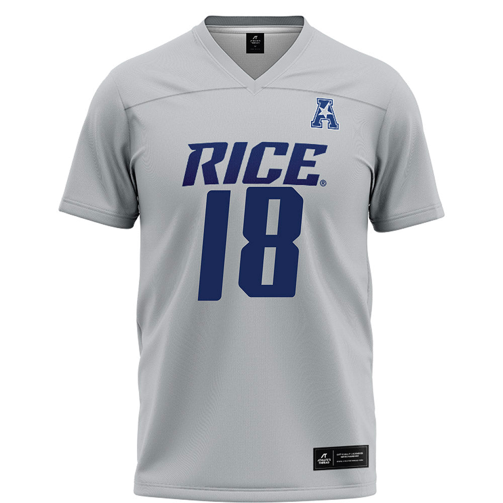 Rice - NCAA Football : Conor Hunt - Football Jersey Mid Grey AAC Jersey