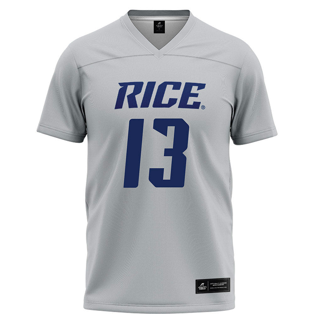 Rice - NCAA Football : Christian Edgar - Grey Jersey