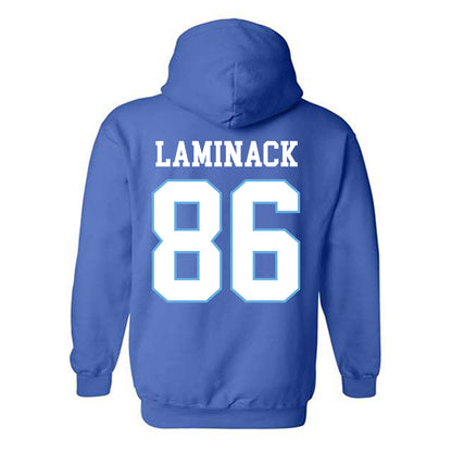 Drake - NCAA Football : Jaxon Laminack - Royal Classic Shersey Hooded Sweatshirt