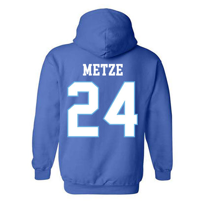 Drake - NCAA Football : Jake Metze - Royal Classic Shersey Hooded Sweatshirt