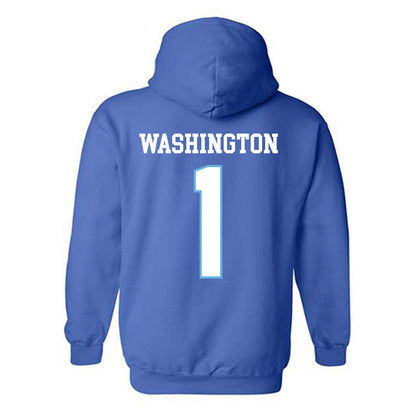 Drake - NCAA Football : Xavier Washington - Royal Classic Shersey Hooded Sweatshirt