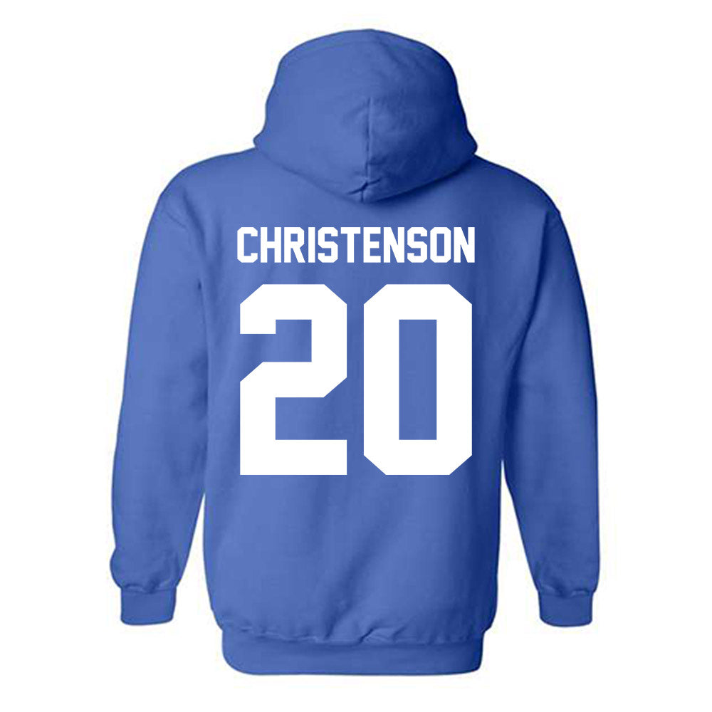 Drake - NCAA Women's Basketball : Emily Christenson - Hooded Sweatshirt Classic Shersey