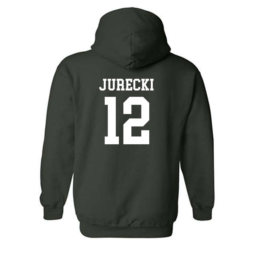 Michigan State - NCAA Men's Ice Hockey : Griffin Jurecki - Hooded Sweatshirt Classic Shersey