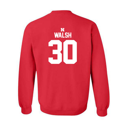 Nebraska - NCAA Baseball : Will Walsh - Crewneck Sweatshirt Classic Shersey