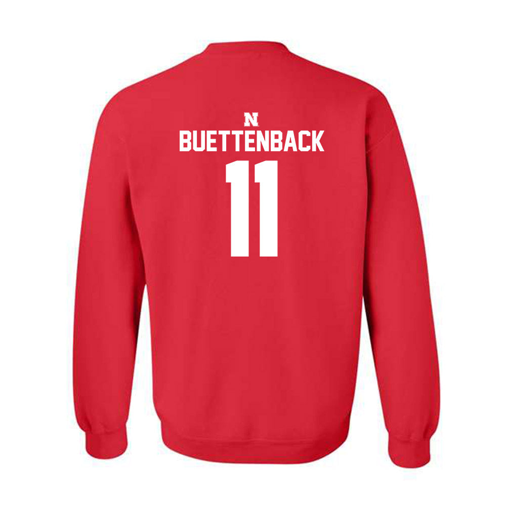 Nebraska - NCAA Baseball : Max Buettenback - Crewneck Sweatshirt Classic Shersey