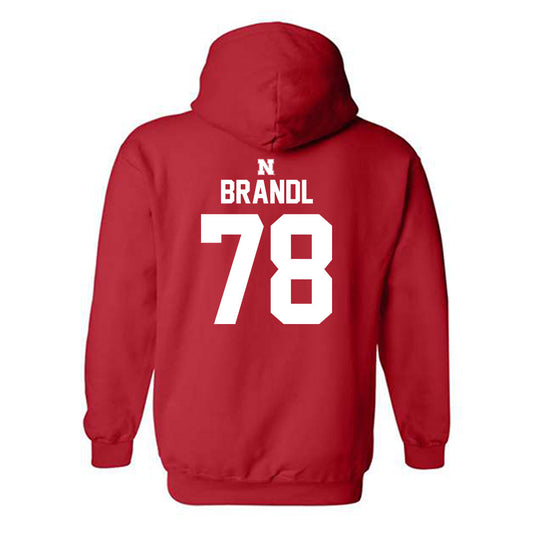 Nebraska - NCAA Football : Jacob Brandl - Hooded Sweatshirt Classic Shersey