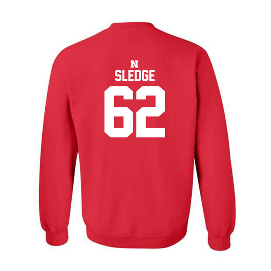 Nebraska - NCAA Football : Sam Sledge - Crewneck Sweatshirt Classic Shersey