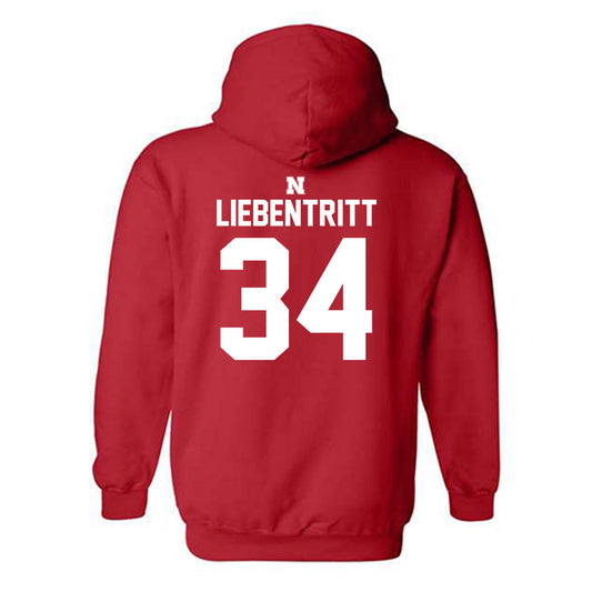 Nebraska - NCAA Football : Barret Liebentritt - Hooded Sweatshirt Classic Shersey