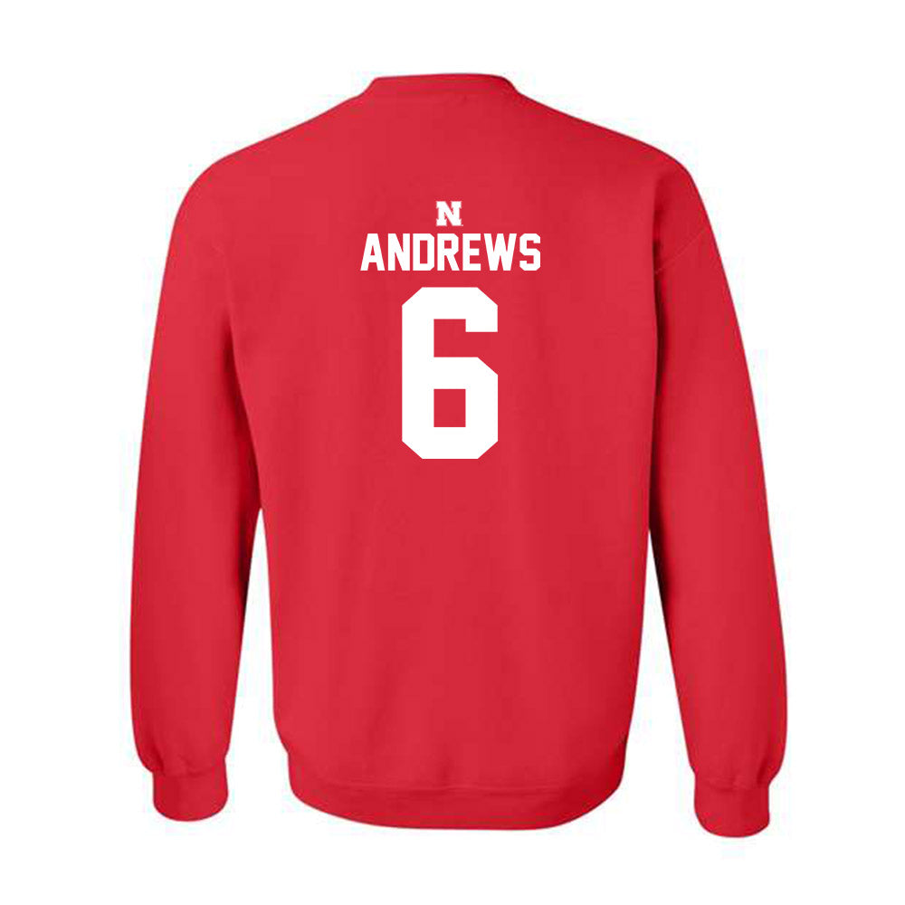 Nebraska - NCAA Softball : Billie Andrews - Crewneck Sweatshirt Classic Shersey