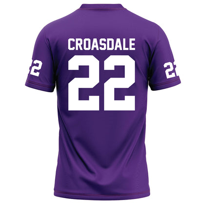 Furman - NCAA Football : Ben Croasdale - Purple Jersey