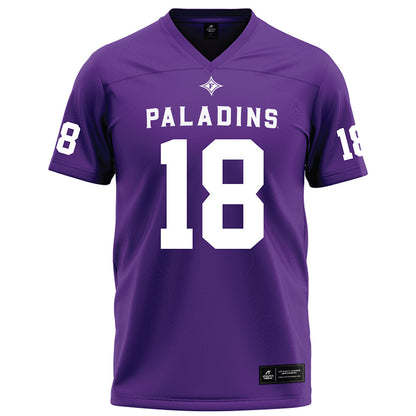 Furman - NCAA Football : Miles Moss - Purple Jersey