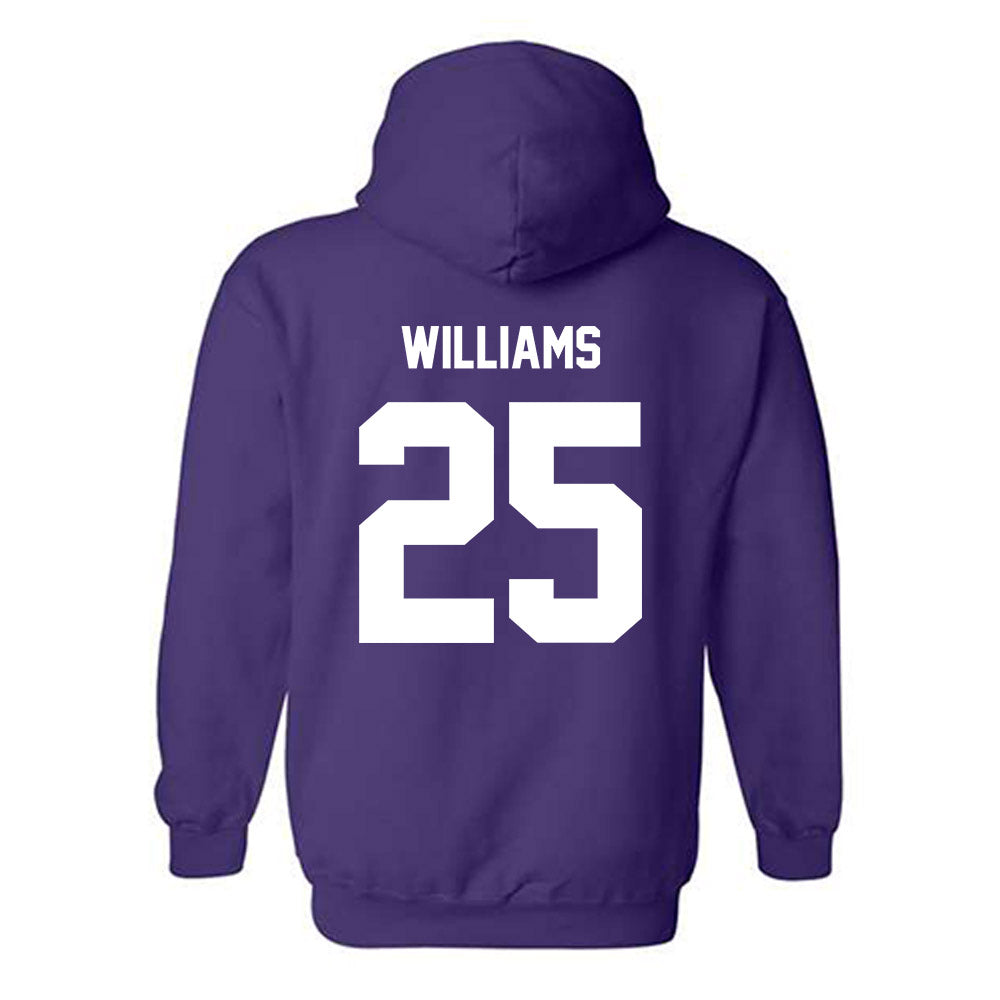 Furman - NCAA Football : Caleb Williams - Purple Replica Hooded Sweatshirt