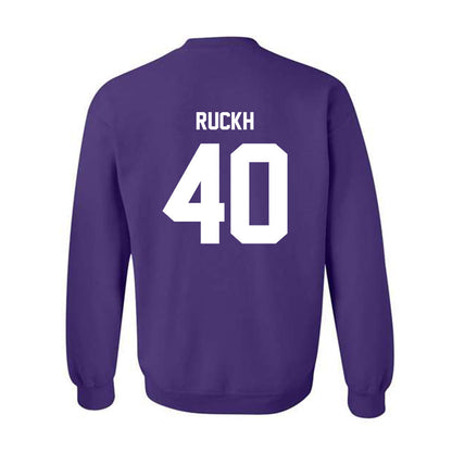 Furman - NCAA Football : Aiden Ruckh - Purple Replica Sweatshirt