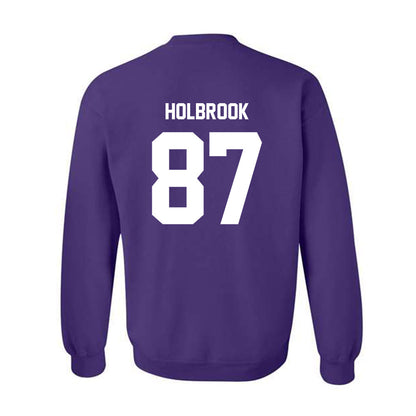 Furman - NCAA Football : John Holbrook - Purple Replica Sweatshirt