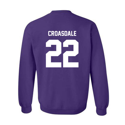 Furman - NCAA Football : Ben Croasdale - Purple Replica Sweatshirt