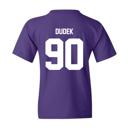 Furman - NCAA Football : Malakai Dudek - Purple Replica Youth T-Shirt