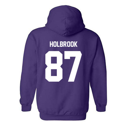 Furman - NCAA Football : John Holbrook - Purple Replica Hooded Sweatshirt