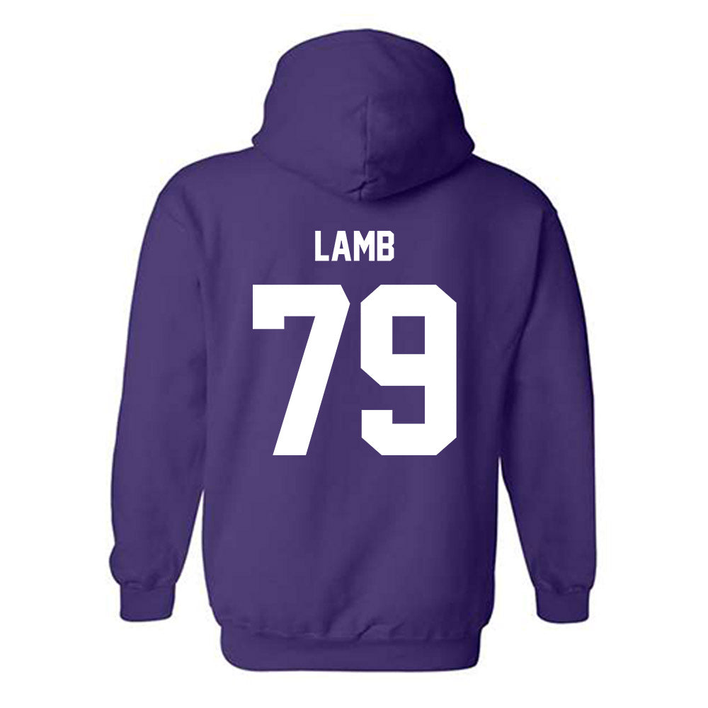 Furman - NCAA Football : Ryan Lamb - Purple Replica Hooded Sweatshirt