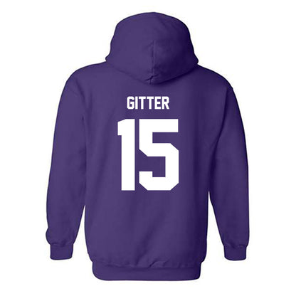 Furman - NCAA Football : Gray Gitter - Hooded Sweatshirt Replica Shersey