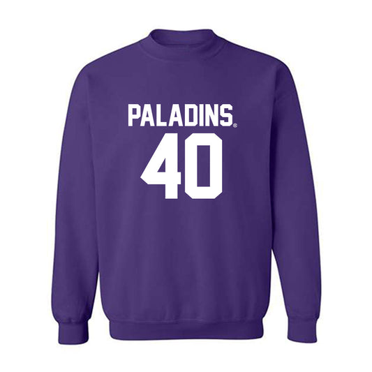 Furman - NCAA Football : Aiden Ruckh - Purple Replica Sweatshirt