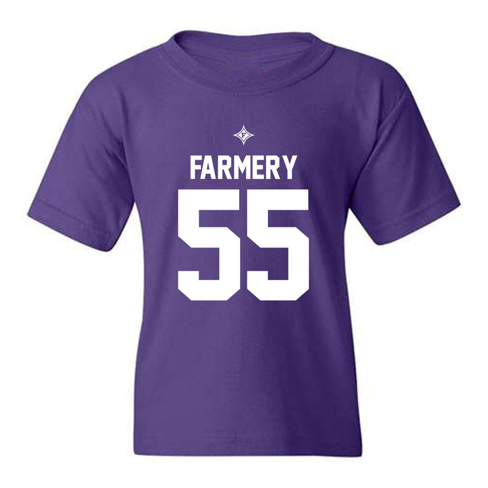 Furman - NCAA Football : Griffin Farmery - Purple Replica Shersey Youth T-Shirt