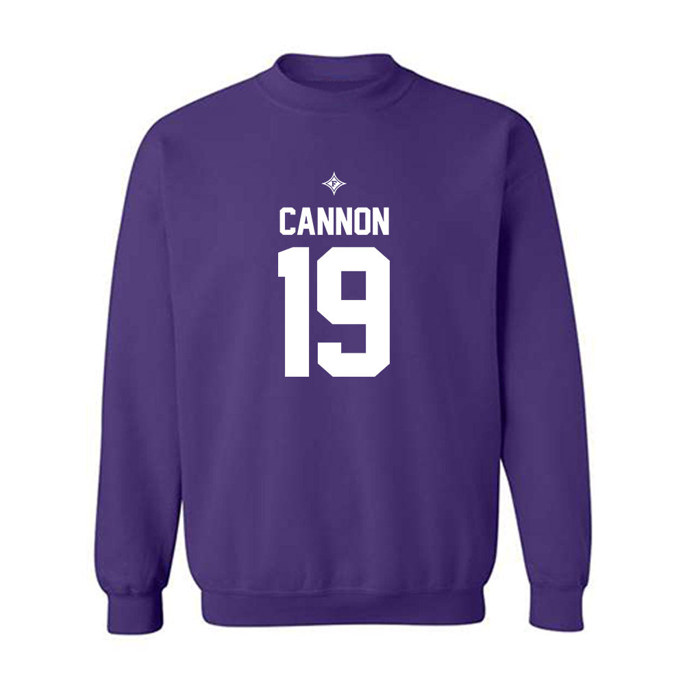 Furman - NCAA Football : Nicholas Cannon - Purple Replica Shersey Sweatshirt