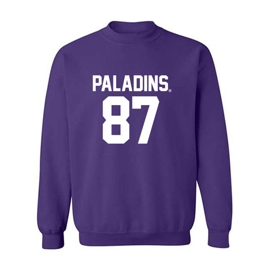 Furman - NCAA Football : John Holbrook -  Purple Replica  Sweatshirt