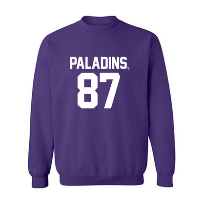 Furman - NCAA Football : John Holbrook - Purple Replica Sweatshirt