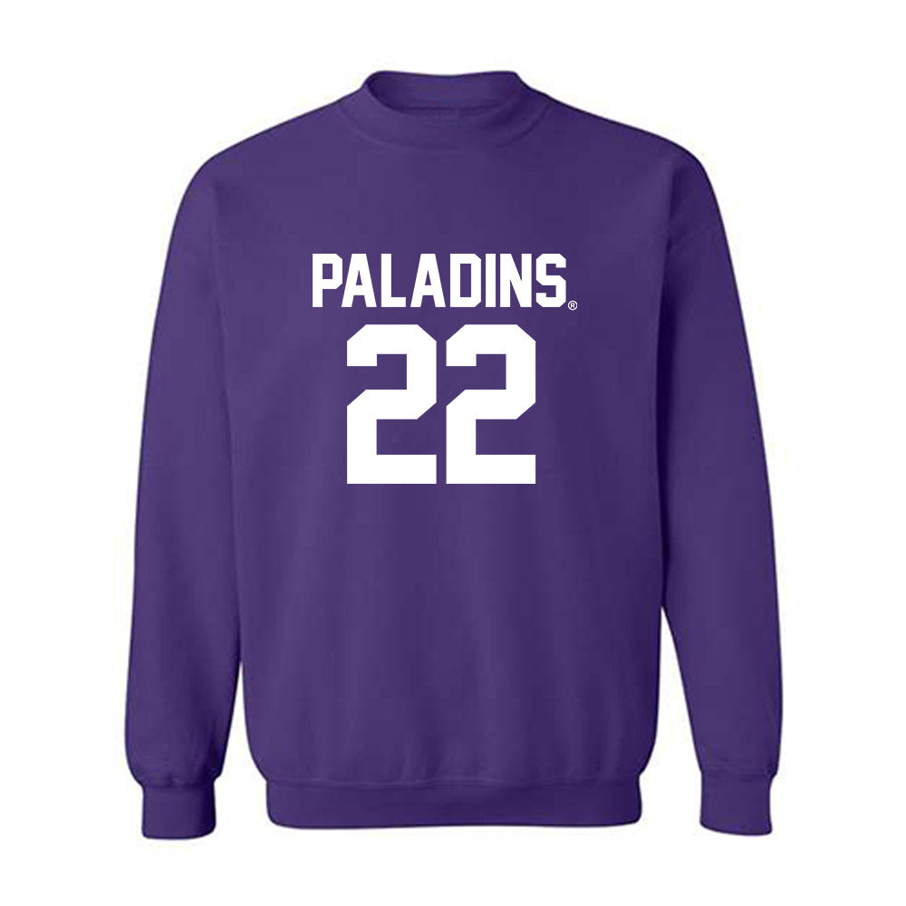 Furman - NCAA Football : Ben Croasdale - Purple Replica Sweatshirt