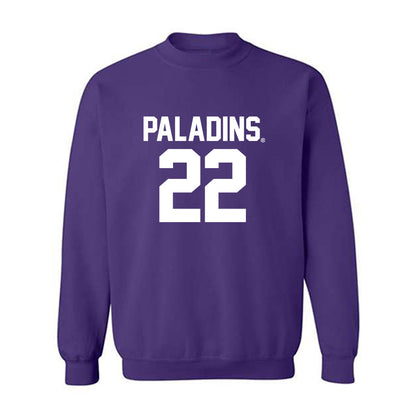 Furman - NCAA Football : Ben Croasdale - Purple Replica Sweatshirt